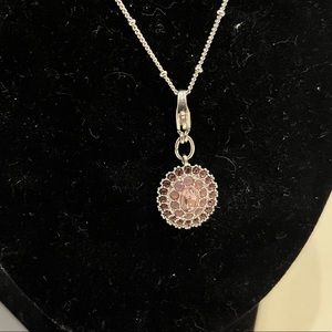 Authentic Origami Owl Purple Oval Necklace with Swavorski crystals.